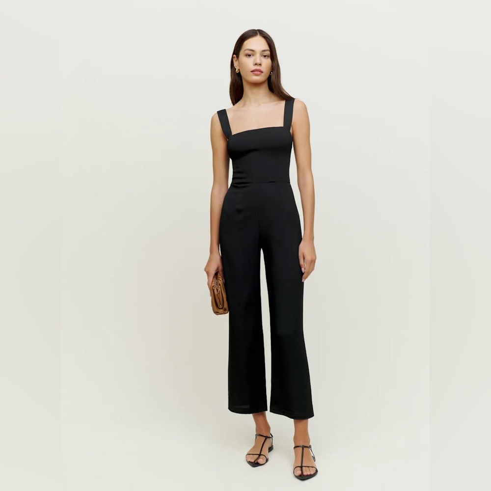 REFORMATION Alva Jumpsuit Black 2